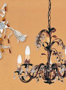 Casa Padrino Baroque Chandelier Ø 60 x H. 45 cm 5 lights - Handmade Italian Light - Baroque Lights Casa Padrino Baroque Chandelier Ø 60 x H. 45 cm 5 lights - Handmade Italian Light - Baroque Lights