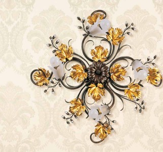Casa Padrino Baroque Ceiling Lamp Ø 65 x D. 20 cm 4 lights - Handmade Italian Light - Baroque Lights Casa Padrino Baroque Ceiling Lamp Ø 65 x D. 20 cm 4 lights - Handmade Italian Light - Baroque Lights