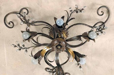 Casa Padrino Baroque Ceiling Lamp Ø 70 x D. 22 cm 6 lights - Handmade Italian Light - Baroque Lights Casa Padrino Baroque Ceiling Lamp Ø 70 x D. 22 cm 6 lights - Handmade Italian Light - Baroque Lights