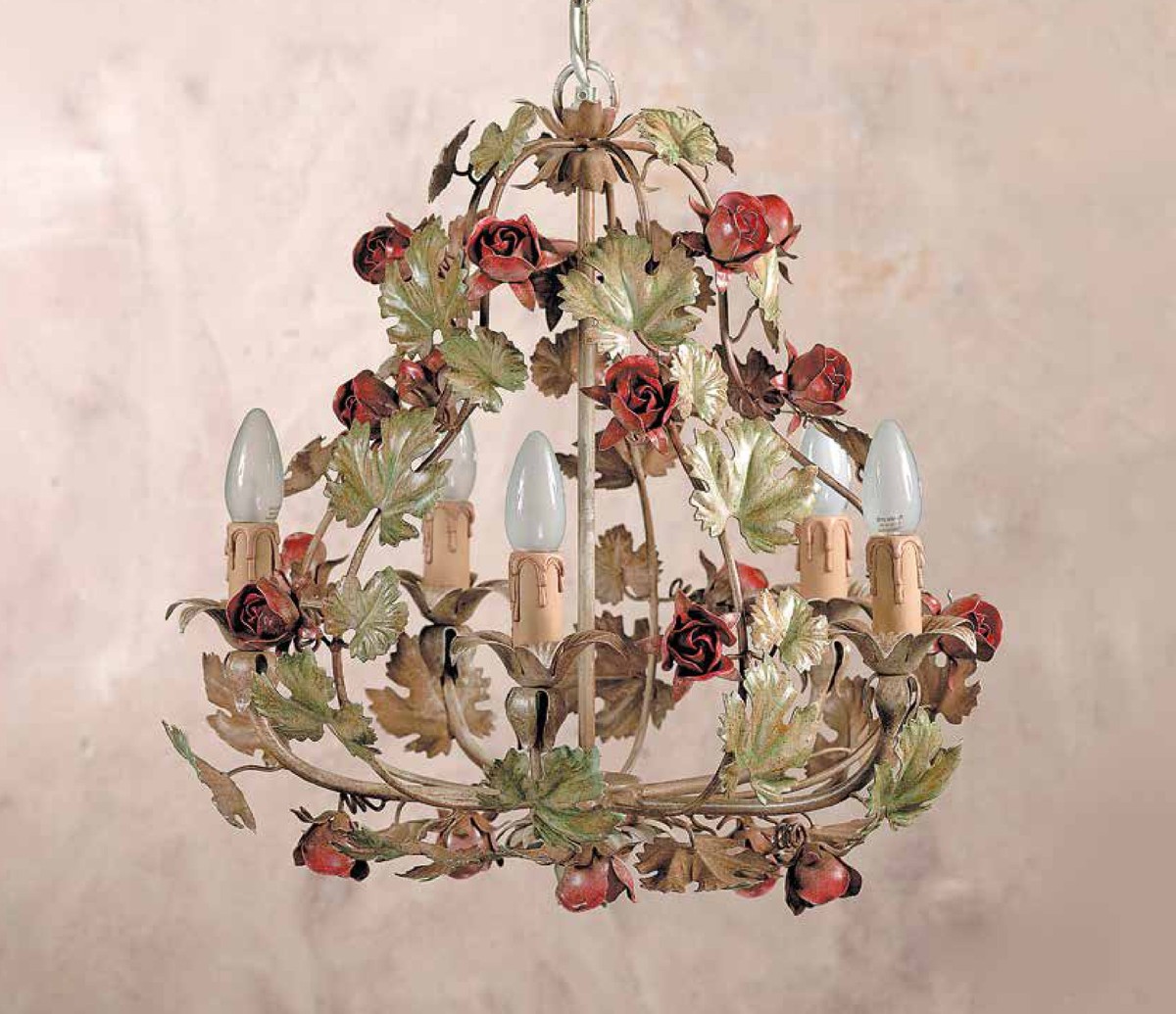Casa Padrino Barock Kronleuchter Ø 46 x H. 48 cm 5-flammig - Handgefertigte Leuchte aus Italien - Barock Leuchten Casa Padrino Barock Kronleuchter Ø 46 x H. 48 cm 5-flammig - Handgefertigte Leuchte aus Italien - Barock Leuchten