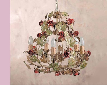 Casa Padrino Baroque Chandelier Ø 46 x H. 48 cm 5 lights - Handmade Italian Light - Baroque Lights Casa Padrino Baroque Chandelier Ø 46 x H. 48 cm 5 lights - Handmade Italian Light - Baroque Lights