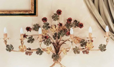 Casa Padrino Baroque Wall Lamp W. 120 x D. 65 cm 6 lights - Handmade Italian Light - Baroque Lights Casa Padrino Baroque Wall Lamp W. 120 x D. 65 cm 6 lights - Handmade Italian Light - Baroque Lights