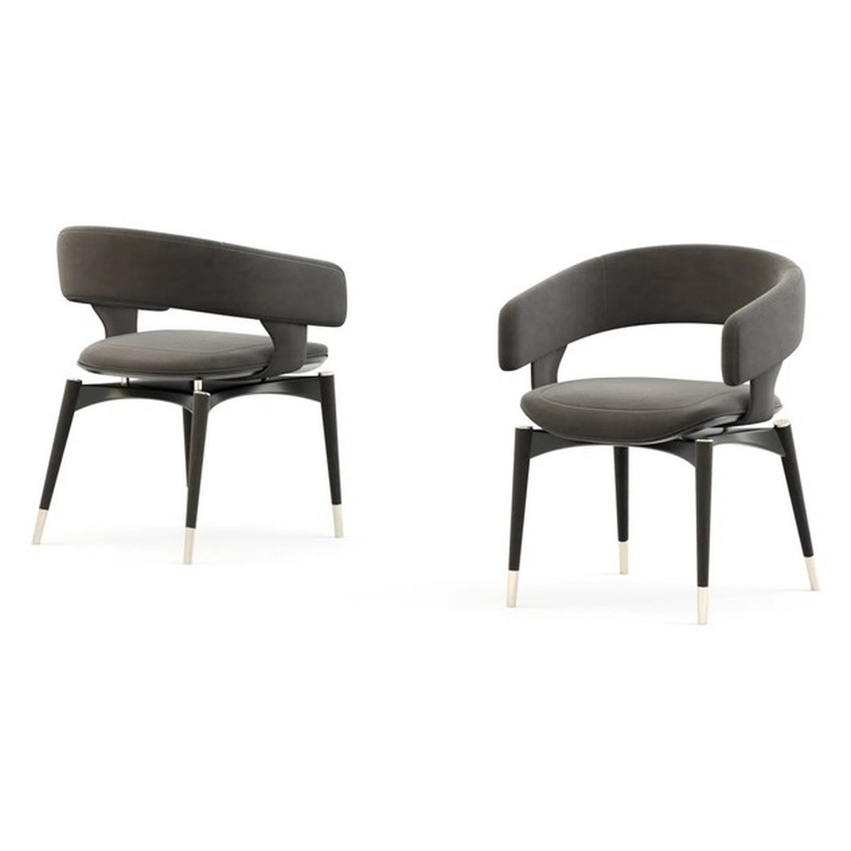 Casa Padrino luxury dining chair black / dark gray - High-quality workmanship - Modern dining room furniture - Luxury quality Casa Padrino luxury dining chair black / dark gray - High-quality workmanship - Modern dining room furniture - Luxury quality