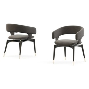 Casa Padrino luxury dining chair black / dark gray - High-quality workmanship - Modern dining room furniture - Luxury quality Casa Padrino luxury dining chair black / dark gray - High-quality workmanship - Modern dining room furniture - Luxury quality