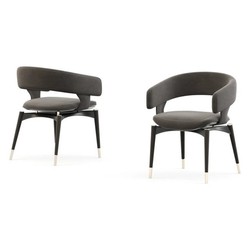 Casa Padrino luxury dining chair black / dark gray - High-quality workmanship - Modern dining room furniture - Luxury quality Casa Padrino luxury dining chair black / dark gray - High-quality workmanship - Modern dining room furniture - Luxury quality