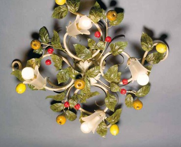 Casa Padrino Baroque Ceiling Lamp Ø 65 x D. 20 cm 4 lights - Handmade Italian Light - Baroque Lights Casa Padrino Baroque Ceiling Lamp Ø 65 x D. 20 cm 4 lights - Handmade Italian Light - Baroque Lights