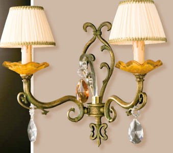 Casa Padrino Baroque Wall Lamp W. 42 x D. 35 cm 2 lights - Handmade Italian Light - Baroque Lights Casa Padrino Baroque Wall Lamp W. 42 x D. 35 cm 2 lights - Handmade Italian Light - Baroque Lights