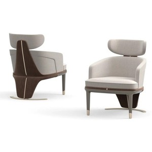 Casa Padrino luxury armchair white / beige - High-quality workmanship - Modern living room furniture - Luxury quality