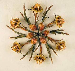 Casa Padrino Baroque Ceiling Lamp Ø 70 x D. 20 cm 6 lights - Handmade Italian Light - Baroque Lights Casa Padrino Baroque Ceiling Lamp Ø 70 x D. 20 cm 6 lights - Handmade Italian Light - Baroque Lights