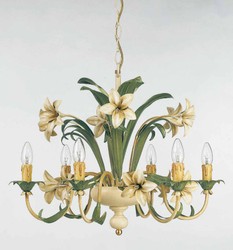 Casa Padrino Barock Kronleuchter Ø 68 x H. 55 cm 6-flammig - Handgefertigte Leuchte aus Italien - Barock Leuchten Casa Padrino Barock Kronleuchter Ø 68 x H. 55 cm 6-flammig - Handgefertigte Leuchte aus Italien - Barock Leuchten