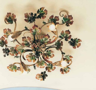 Casa Padrino Baroque Ceiling Lamp Ø 65 x D. 20 cm 4 lights - Handmade Italian Light - Baroque Lights Casa Padrino Baroque Ceiling Lamp Ø 65 x D. 20 cm 4 lights - Handmade Italian Light - Baroque Lights