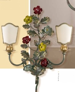 Casa Padrino Applique Barocco L. 40 x P. 60 cm 2 luci - Lampada Italiana Fatta a Mano - Lampade Barocche Casa Padrino Applique Barocco L. 40 x P. 60 cm 2 luci - Lampada Italiana Fatta a Mano - Lampade Barocche