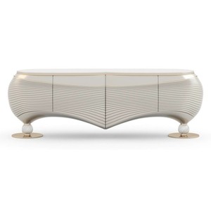 Casa Padrino console di lusso beige / bianco - Lavorazione di alta qualità - Mobili moderni per ingresso - Qualità di lusso