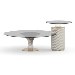 Casa Padrino mesa de centro de lujo gris / blanco - Acabado de alta calidad - Muebles modernos de salón - Calidad de lujo Casa Padrino mesa de centro de lujo gris / blanco - Acabado de alta calidad - Muebles modernos de salón - Calidad de lujo