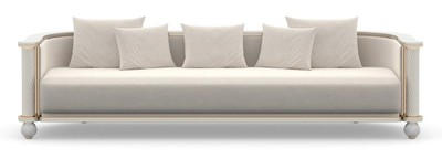 Casa Padrino canapé classique de luxe beige / gris - Finition de haute qualité - Meubles de salon modernes - Qualité de luxe Casa Padrino canapé classique de luxe beige / gris - Finition de haute qualité - Meubles de salon modernes - Qualité de luxe