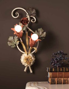 Casa Padrino Applique Barocco L. 25 x P. 50 cm 2 luci - Lampada Italiana Fatta a Mano - Lampade Barocche Casa Padrino Applique Barocco L. 25 x P. 50 cm 2 luci - Lampada Italiana Fatta a Mano - Lampade Barocche