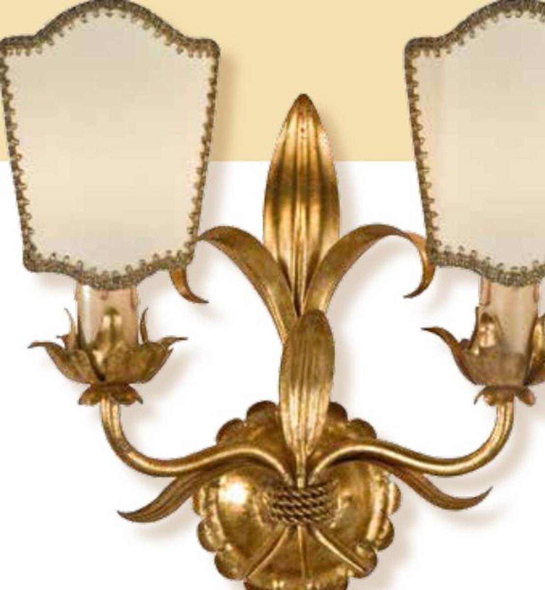 Casa Padrino Lámpara de Pared Barroco Pr. 12 cm 2 luces - Lampara Italiana Hecha a Mano - Lamparas Barrocas Casa Padrino Lámpara de Pared Barroco Pr. 12 cm 2 luces - Lampara Italiana Hecha a Mano - Lamparas Barrocas