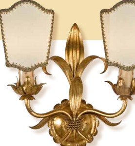 Casa Padrino Barock Wandleuchte Gold T. 12 cm 2-flammig - Handgefertigte Leuchte aus Italien - Barock Leuchten Casa Padrino Barock Wandleuchte Gold T. 12 cm 2-flammig - Handgefertigte Leuchte aus Italien - Barock Leuchten
