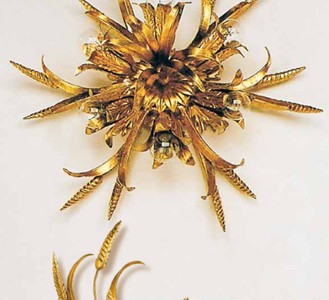 Casa Padrino Barock Deckenleuchte Gold Ø 54 x T. 18 cm 6-flammig - Handgefertigte Leuchte aus Italien - Barock Leuchten Casa Padrino Barock Deckenleuchte Gold Ø 54 x T. 18 cm 6-flammig - Handgefertigte Leuchte aus Italien - Barock Leuchten