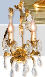 Casa Padrino Lámpara de Pared Barroco An. 30 x Pr. 40 cm 2 luces - Lampara Italiana Hecha a Mano - Lamparas Barrocas Casa Padrino Lámpara de Pared Barroco An. 30 x Pr. 40 cm 2 luces - Lampara Italiana Hecha a Mano - Lamparas Barrocas