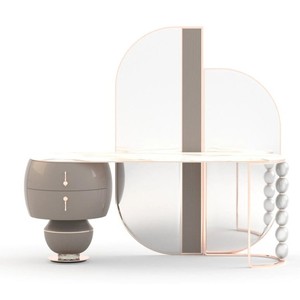Casa Padrino luxury chest of drawers white / taupe - High-quality workmanship - Modern bedroom furniture - Luxury quality