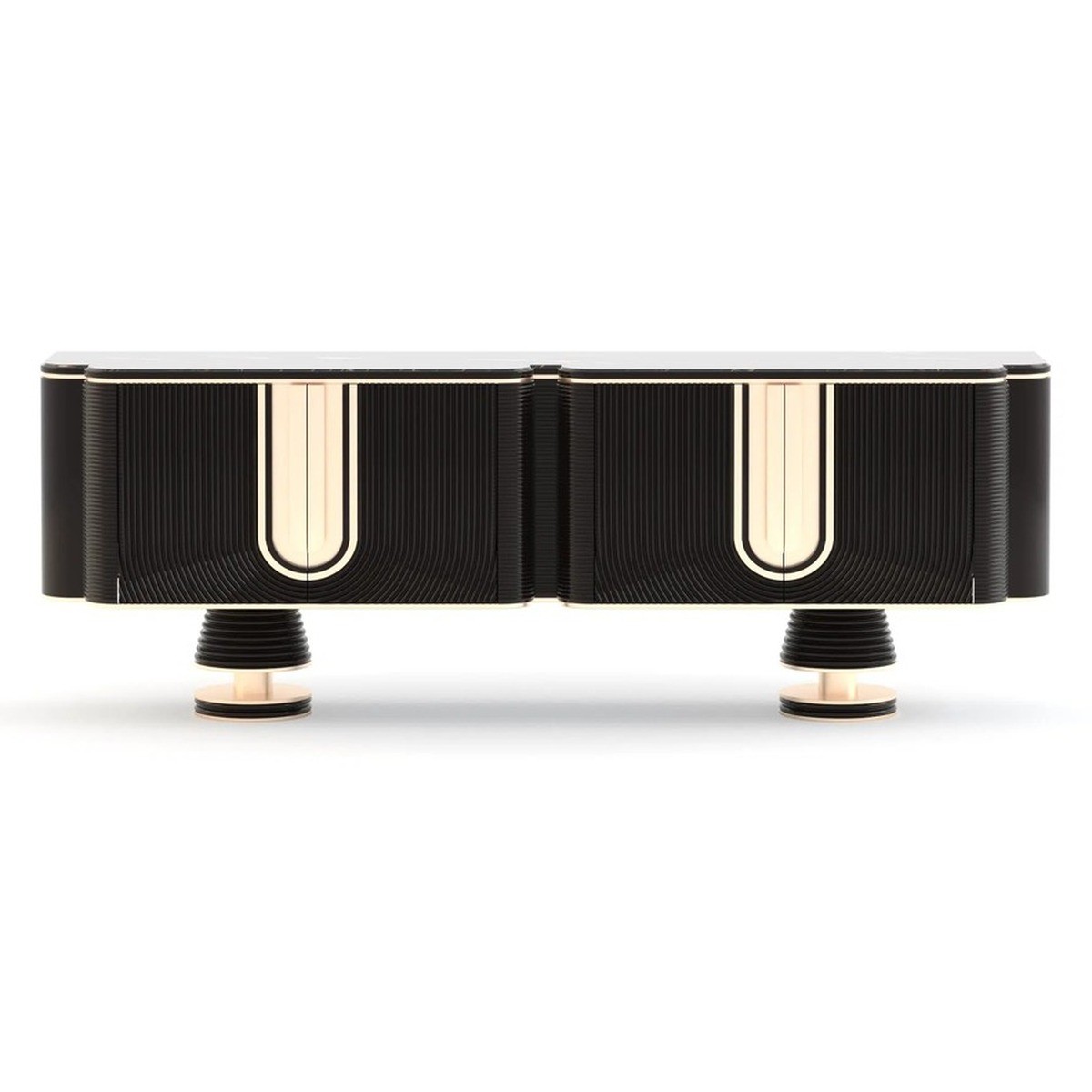 Casa Padrino luxury console table black / white - High-quality workmanship - Modern hallway furniture - Luxury quality Casa Padrino luxury console table black / white - High-quality workmanship - Modern hallway furniture - Luxury quality