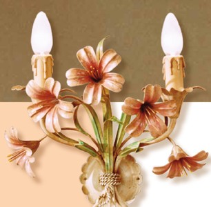 Casa Padrino Baroque Wall Lamp W. 33 x D. 26 cm 2 lights - Handmade Italian Light - Baroque Lights
