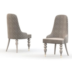 Casa Padrino luxury dining chair taupe / white - High-quality workmanship - Modern dining room furniture - Luxury quality