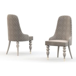 Casa Padrino luxury dining chair taupe / white - High-quality workmanship - Modern dining room furniture - Luxury quality Casa Padrino luxury dining chair taupe / white - High-quality workmanship - Modern dining room furniture - Luxury quality