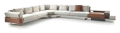 Casa Padrino luxury corner sofa white / gray - High-quality workmanship - Modern living room furniture - Luxury quality