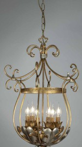 Casa Padrino Barock Kronleuchter Ø 70 x H. 50 cm 6-flammig - Handgefertigte Leuchte aus Italien - Barock Leuchten Casa Padrino Barock Kronleuchter Ø 70 x H. 50 cm 6-flammig - Handgefertigte Leuchte aus Italien - Barock Leuchten
