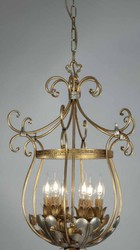 Casa Padrino Barock Kronleuchter Ø 70 x H. 50 cm 6-flammig - Handgefertigte Leuchte aus Italien - Barock Leuchten Casa Padrino Barock Kronleuchter Ø 70 x H. 50 cm 6-flammig - Handgefertigte Leuchte aus Italien - Barock Leuchten