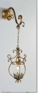Casa Padrino Barock Wandleuchte T. 40 cm 1-flammig - Handgefertigte Leuchte aus Italien - Barock Leuchten Casa Padrino Barock Wandleuchte T. 40 cm 1-flammig - Handgefertigte Leuchte aus Italien - Barock Leuchten