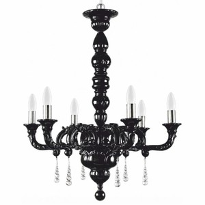 Prunkvoller Luxus Barock Porzellan Kronleuchter Schwarz Silber