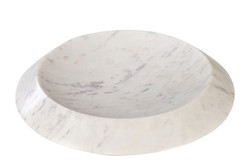 Casa Padrino Luxury Marble Bowl White / Purple 35.5 x 35.5 x H. 7.5 cm - Flat Round Decorative Bowl made of High Quality Purple White Marble - Luxury Decorative Accessories Casa Padrino Luxury Marble Bowl White / Purple 35.5 x 35.5 x H. 7.5 cm - Flat Round Decorative Bowl made of High Quality Purple White Marble - Luxury Decorative Accessories