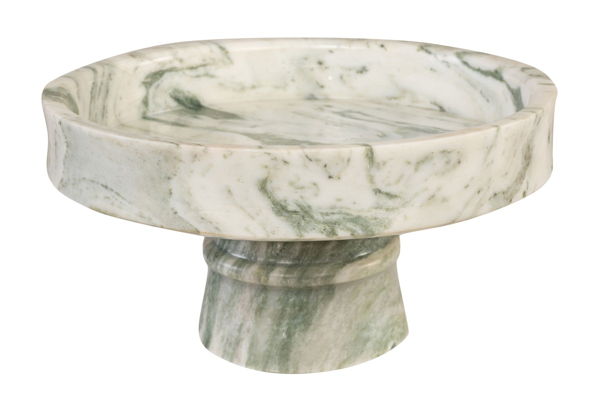 Casa Padrino Cuenco de Mármol de Lujo Verde 30 x 30 x H. 15 cm - Cuenco Ampliamente Abierto sobre Pie Redondo de Ónix Indian Green de Alta Calidad - Accesorios Decorativos de Lujo Casa Padrino Cuenco de Mármol de Lujo Verde 30 x 30 x H. 15 cm - Cuenco Ampliamente Abierto sobre Pie Redondo de Ónix Indian Green de Alta Calidad - Accesorios Decorativos de Lujo