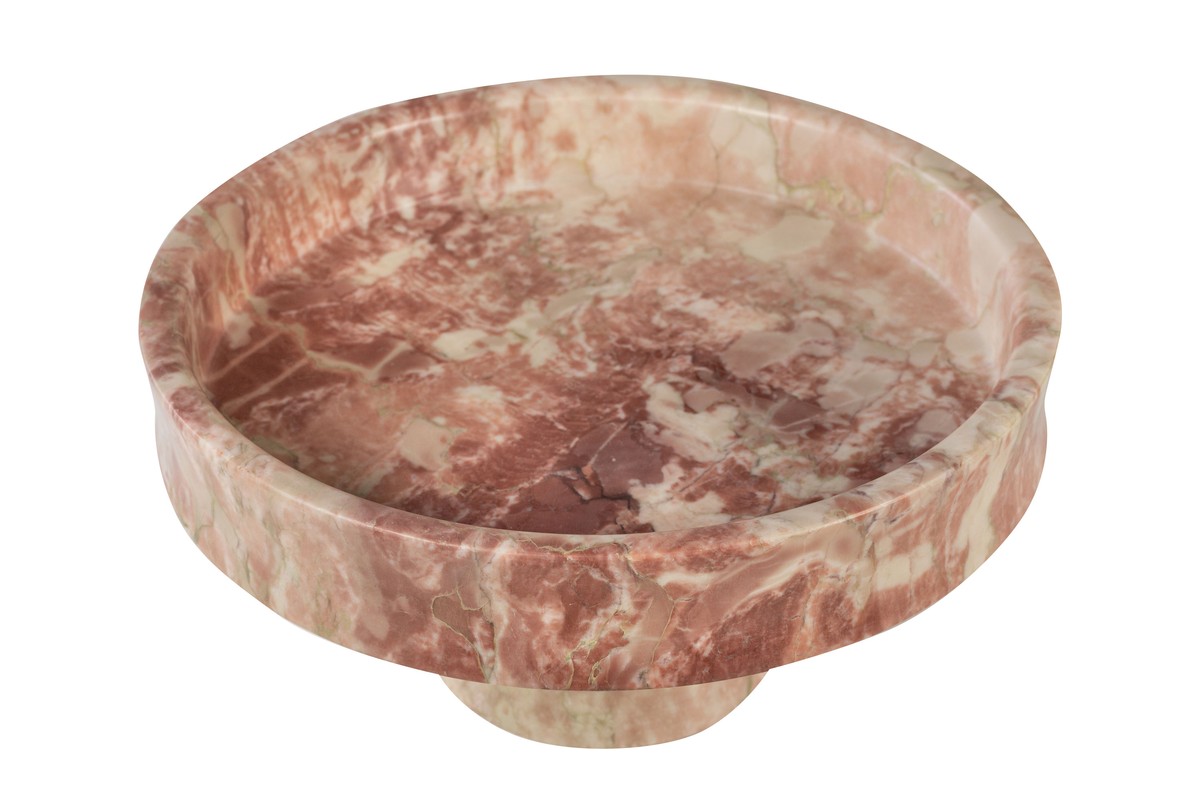 Casa Padrino Cuenco de Mármol de Lujo Rosa 30 x 30 x H. 15 cm - Cuenco Ampliamente Abierto sobre Pie Redondo de Mármol Rosalia Pink de Alta Calidad - Accesorios Decorativos de Lujo Casa Padrino Cuenco de Mármol de Lujo Rosa 30 x 30 x H. 15 cm - Cuenco Ampliamente Abierto sobre Pie Redondo de Mármol Rosalia Pink de Alta Calidad - Accesorios Decorativos de Lujo