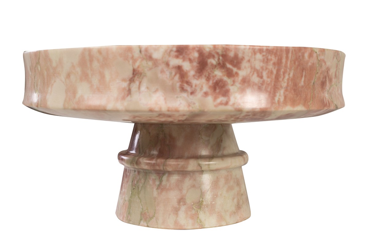 Casa Padrino Cuenco de Mármol de Lujo Rosa 30 x 30 x H. 15 cm - Cuenco Ampliamente Abierto sobre Pie Redondo de Mármol Rosalia Pink de Alta Calidad - Accesorios Decorativos de Lujo Casa Padrino Cuenco de Mármol de Lujo Rosa 30 x 30 x H. 15 cm - Cuenco Ampliamente Abierto sobre Pie Redondo de Mármol Rosalia Pink de Alta Calidad - Accesorios Decorativos de Lujo