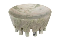 Casa Padrino Cuenco de Mármol de Lujo Verde 36 x 36 x H. 17,5 cm - Cuenco Grande sobre Pie en Forma de Columna de Ónix Indian Green de Alta Calidad - Accesorios Decorativos de Lujo Casa Padrino Cuenco de Mármol de Lujo Verde 36 x 36 x H. 17,5 cm - Cuenco Grande sobre Pie en Forma de Columna de Ónix Indian Green de Alta Calidad - Accesorios Decorativos de Lujo