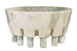 Casa Padrino Cuenco de Mármol de Lujo Verde 36 x 36 x H. 17,5 cm - Cuenco Grande sobre Pie en Forma de Columna de Ónix Indian Green de Alta Calidad - Accesorios Decorativos de Lujo Casa Padrino Cuenco de Mármol de Lujo Verde 36 x 36 x H. 17,5 cm - Cuenco Grande sobre Pie en Forma de Columna de Ónix Indian Green de Alta Calidad - Accesorios Decorativos de Lujo