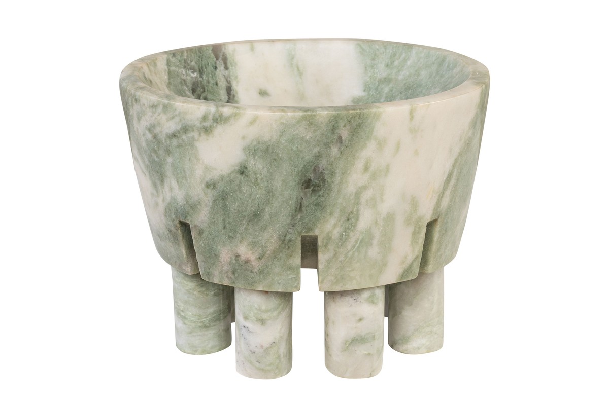 Casa Padrino Cuenco de Mármol de Lujo Verde 20 x 20 x H. 15,5 cm - Cuenco sobre Pie en Forma de Columna de Ónix Indian Green de Alta Calidad - Accesorios Decorativos de Lujo Casa Padrino Cuenco de Mármol de Lujo Verde 20 x 20 x H. 15,5 cm - Cuenco sobre Pie en Forma de Columna de Ónix Indian Green de Alta Calidad - Accesorios Decorativos de Lujo