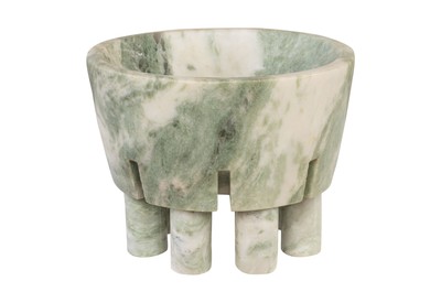 Casa Padrino Cuenco de Mármol de Lujo Verde 20 x 20 x H. 15,5 cm - Cuenco sobre Pie en Forma de Columna de Ónix Indian Green de Alta Calidad - Accesorios Decorativos de Lujo Casa Padrino Cuenco de Mármol de Lujo Verde 20 x 20 x H. 15,5 cm - Cuenco sobre Pie en Forma de Columna de Ónix Indian Green de Alta Calidad - Accesorios Decorativos de Lujo