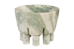 Casa Padrino Cuenco de Mármol de Lujo Verde 20 x 20 x H. 15,5 cm - Cuenco sobre Pie en Forma de Columna de Ónix Indian Green de Alta Calidad - Accesorios Decorativos de Lujo Casa Padrino Cuenco de Mármol de Lujo Verde 20 x 20 x H. 15,5 cm - Cuenco sobre Pie en Forma de Columna de Ónix Indian Green de Alta Calidad - Accesorios Decorativos de Lujo