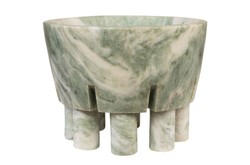 Casa Padrino Cuenco de Mármol de Lujo Verde 20 x 20 x H. 15,5 cm - Cuenco sobre Pie en Forma de Columna de Ónix Indian Green de Alta Calidad - Accesorios Decorativos de Lujo Casa Padrino Cuenco de Mármol de Lujo Verde 20 x 20 x H. 15,5 cm - Cuenco sobre Pie en Forma de Columna de Ónix Indian Green de Alta Calidad - Accesorios Decorativos de Lujo