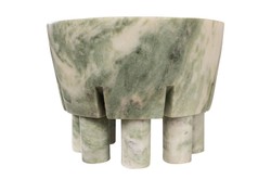 Casa Padrino Cuenco de Mármol de Lujo Verde 20 x 20 x H. 15,5 cm - Cuenco sobre Pie en Forma de Columna de Ónix Indian Green de Alta Calidad - Accesorios Decorativos de Lujo Casa Padrino Cuenco de Mármol de Lujo Verde 20 x 20 x H. 15,5 cm - Cuenco sobre Pie en Forma de Columna de Ónix Indian Green de Alta Calidad - Accesorios Decorativos de Lujo
