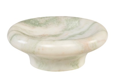 Casa Padrino Luxus Marmor Schale Grün 20 x 20 x H. 8 cm - Runde Schale mit sanft gerundeter Wandung aus hochwertigem Indian Green Onyx - Luxus Deko Accessoires