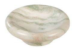 Casa Padrino Cuenco de Mármol de Lujo Verde 20 x 20 x H. 8 cm - Cuenco Redondo con Paredes Suavemente Curvadas de Ónix Indian Green de Alta Calidad - Accesorios Decorativos de Lujo
