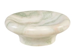 Casa Padrino Cuenco de Mármol de Lujo Verde 20 x 20 x H. 8 cm - Cuenco Redondo con Paredes Suavemente Curvadas de Ónix Indian Green de Alta Calidad - Accesorios Decorativos de Lujo