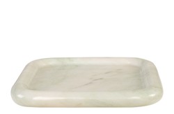 Casa Padrino Luxus Marmor Tablett Grün 30 x 30 x H. 3 cm - Quadratisches Tablett mit flach erhöhtem Rand aus hochwertigem Indian Green Onyx - Luxus Deko Accessoires Casa Padrino Luxus Marmor Tablett Grün 30 x 30 x H. 3 cm - Quadratisches Tablett mit flach erhöhtem Rand aus hochwertigem Indian Green Onyx - Luxus Deko Accessoires