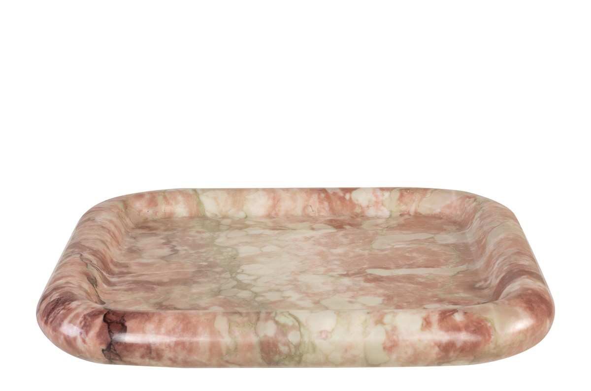 Casa Padrino Plateau en Marbre de Luxe Rose 30 x 30 x H. 3 cm - Plateau Carré à Rebord Plat en Marbre Rosalia Pink de Haute Qualité - Accessoires Décoratifs de Luxe Casa Padrino Plateau en Marbre de Luxe Rose 30 x 30 x H. 3 cm - Plateau Carré à Rebord Plat en Marbre Rosalia Pink de Haute Qualité - Accessoires Décoratifs de Luxe